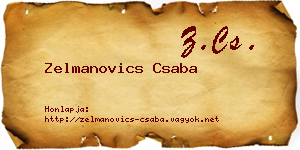 Zelmanovics Csaba névjegykártya